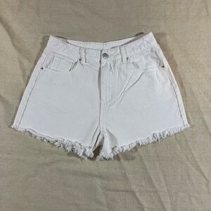 White cut off Jean shorts hippie
